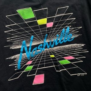 Vintage Nashville tee shirt w/ neon details